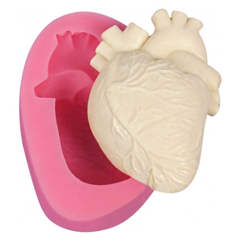 Moule en Silicone Organe Cœur Savon Fimo Résine Gâteau