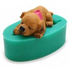 Moule en Silicone Chiot avec Foulard 5x2,5cm Résine Fimo Gâteau pour la Création de Bijoux Fantaisie - DIY