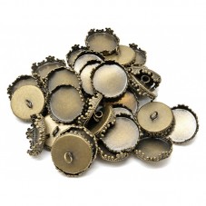 40 Supports Pendentif Bronze pour Globe Base 15mm pour la Création de Bijoux Fantaisie - DIY