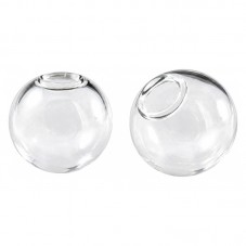 2 Globes en Verre Transparent à Remplir 12mm pour la Création de Bijoux Fantaisie - DIY