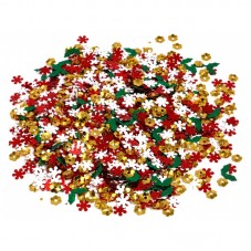 1g de Sequins Flocons de Neige et Houx de Noël 4 à 8mm pour la Création de Bijoux Fantaisie - DIY