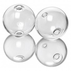 2 Perles Globe en Verre Transparent à 2 Trous 12mm pour la Création de Bijoux Fantaisie - DIY