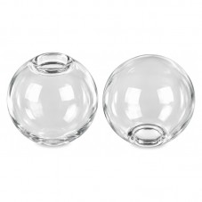 2 Globes en Verre Transparent à Remplir 14mm pour la Création de Bijoux Fantaisie - DIY