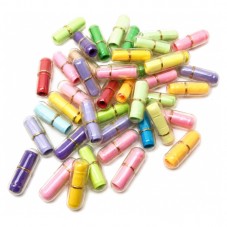 100 Gélules Capsules pour Message Secret à Écrire 21x7mm pour la Création de Bijoux Fantaisie - DIY