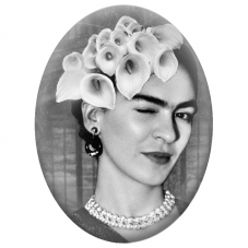 Cabochon en Verre Illustré Frida Kahlo au Clin d’Œil pour la Création de Bijoux Fantaisie - DIY