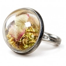 Bague Ajustable Argentée avec Globe en Verre 20mm pour la Création de Bijoux Fantaisie - DIY
