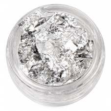 Boîte de Feuilles Métallisées Argentées 15x30mm – 3g pour la Création de Bijoux Fantaisie - DIY
