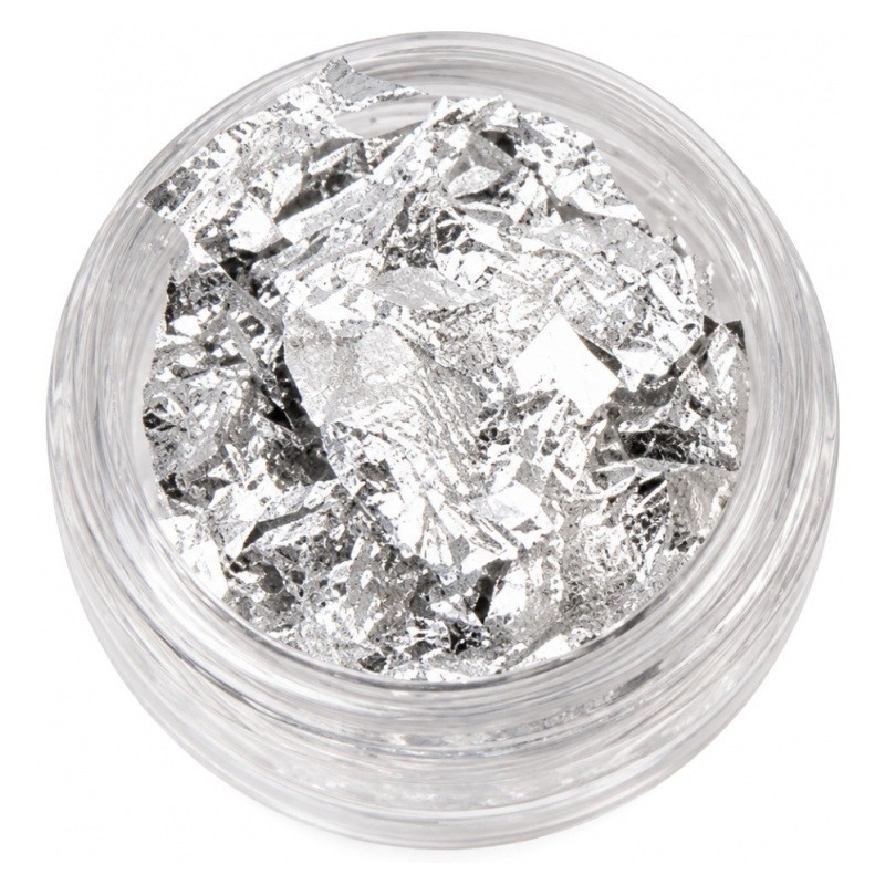 Boîte de Feuilles Métallisées Argentées 15x30mm – 3g