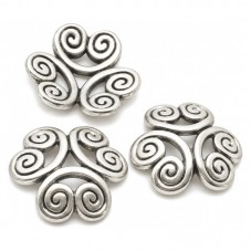 10 Coupelles Calottes pour Perles Argenté 13mm pour la Création de Bijoux Fantaisie - DIY