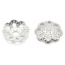 20 Coupelles Calottes pour Perles Argenté 6x1,5mm pour la Création de Bijoux Fantaisie - DIY