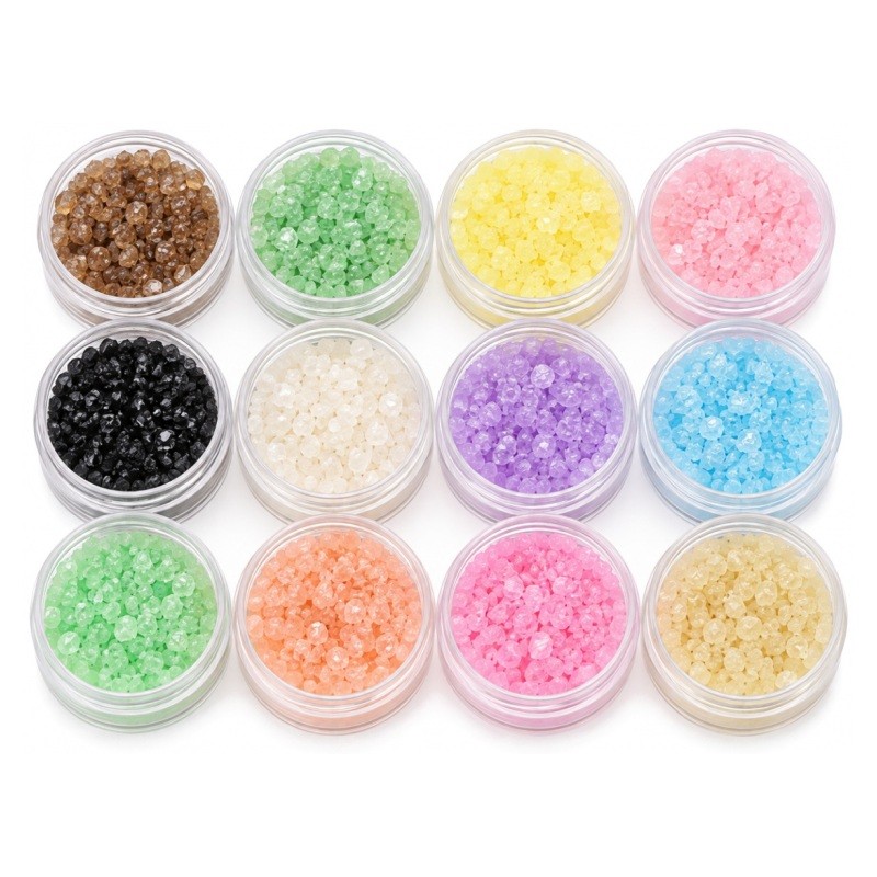 12 Boîtes de Cristaux Décoratifs Multicolores 7,5g