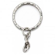 5 Supports Anneaux Porte-Clé avec Chaînette d'Extension Platine pour la Création de Bijoux Fantaisie - DIY