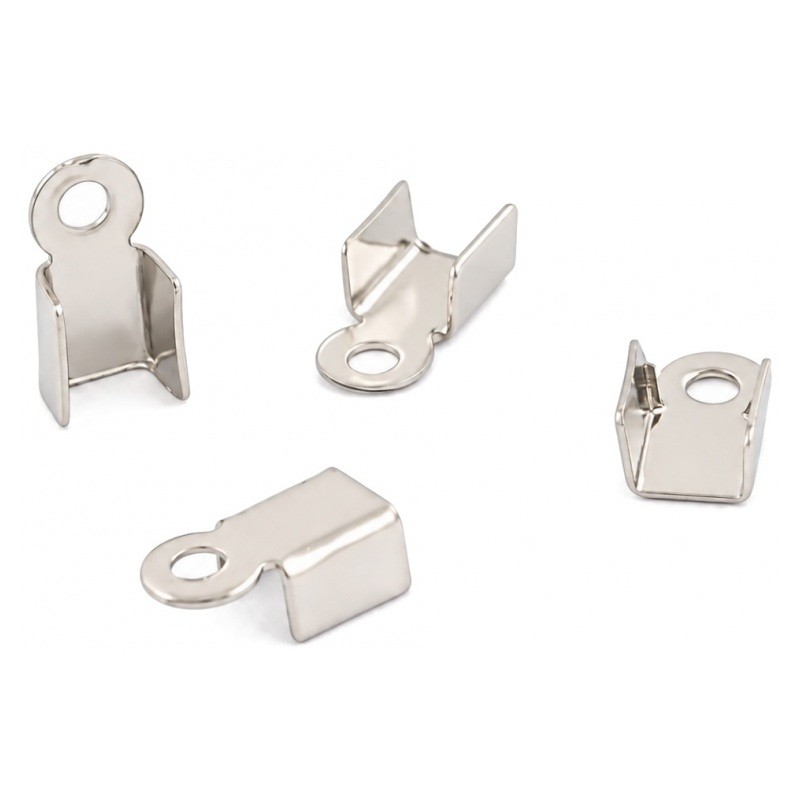 50 Embouts Attaches pour Cordon 3mm Argenté, Platine, Gunmétal ou Bronze