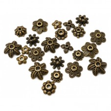 10 Coupelles Calottes Mixtes pour Perles Bronze 5-11mm pour la Création de Bijoux Fantaisie - DIY