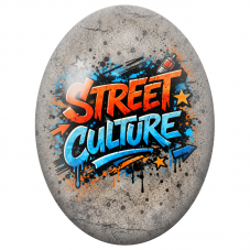 Cabochon en Verre Illustré Street Culture aux Couleurs Urbaines pour la Création de Bijoux Fantaisie - DIY