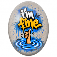 Cabochon en Verre Illustré Thumbs Up Street Art pour la Création de Bijoux Fantaisie - DIY