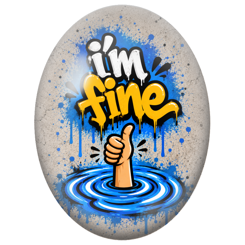 Cabochon en Verre Illustré Thumbs Up Street Art 13x18, 18x25 ou 30x40mm