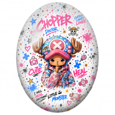 Cabochon en Verre Illustré Chopper Docteur Pop Art pour la Création de Bijoux Fantaisie - DIY