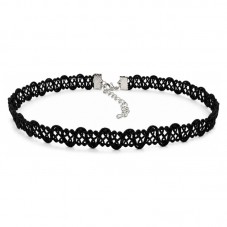 Collier Ras de Cou Tour de Cou Noir Gothique 33cm pour la Création de Bijoux Fantaisie - DIY