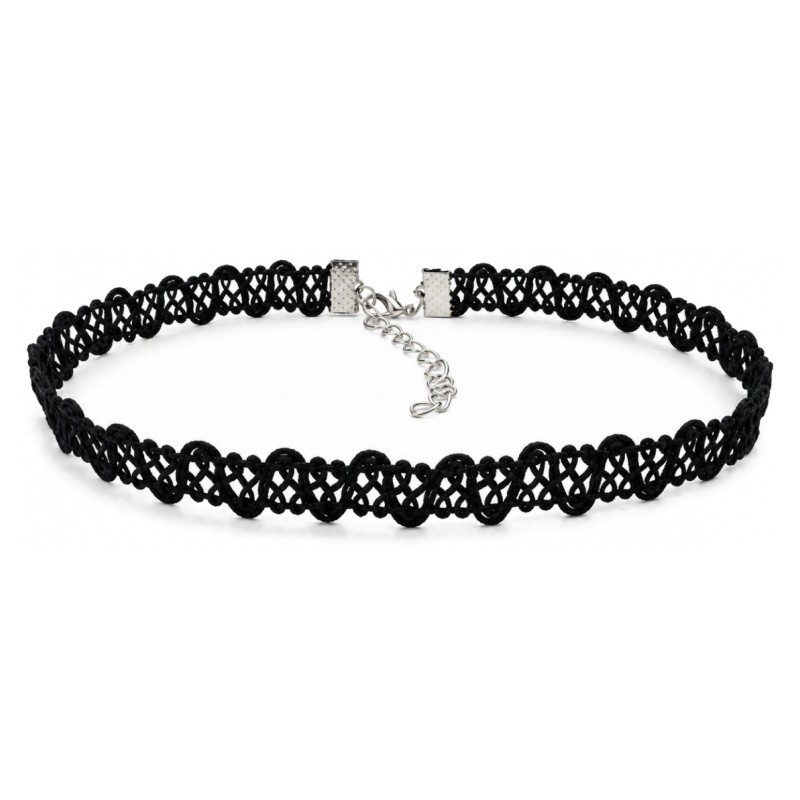 Collier Ras de Cou Tour de Cou Noir Gothique 33cm