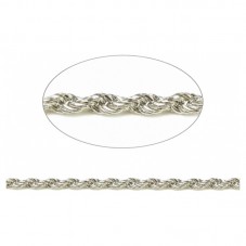 1 Mètre de Chaîne Torsadée Platine 4,5 × 3 mm pour la Création de Bijoux Fantaisie - DIY