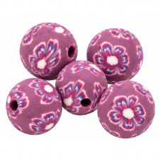 15 Perles Violine en Pâte Polymère Fimo 8mm pour la Création de Bijoux Fantaisie - DIY