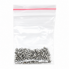 Environ 300 Perles à Écraser Platine 2mm Sachet de 5grs
