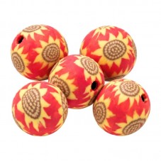 15 Perles Soleil en Pâte Polymère Fimo 8mm pour la Création de Bijoux Fantaisie - DIY