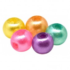 100 Perles Multicolores en Verre Nacré 6mm pour la Création de Bijoux Fantaisie - DIY