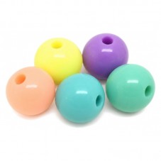 100 Perles Rondes Multicolores en Acrylique 8mm pour la Création de Bijoux Fantaisie - DIY