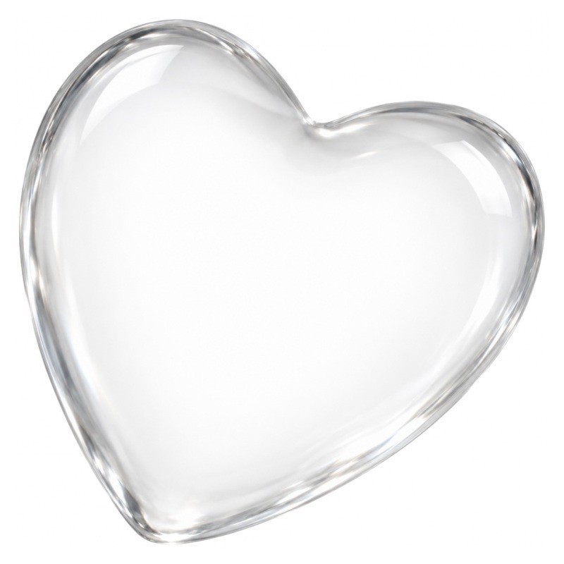 Cabochon Cœur Transparent en Verre Vierge 12mm