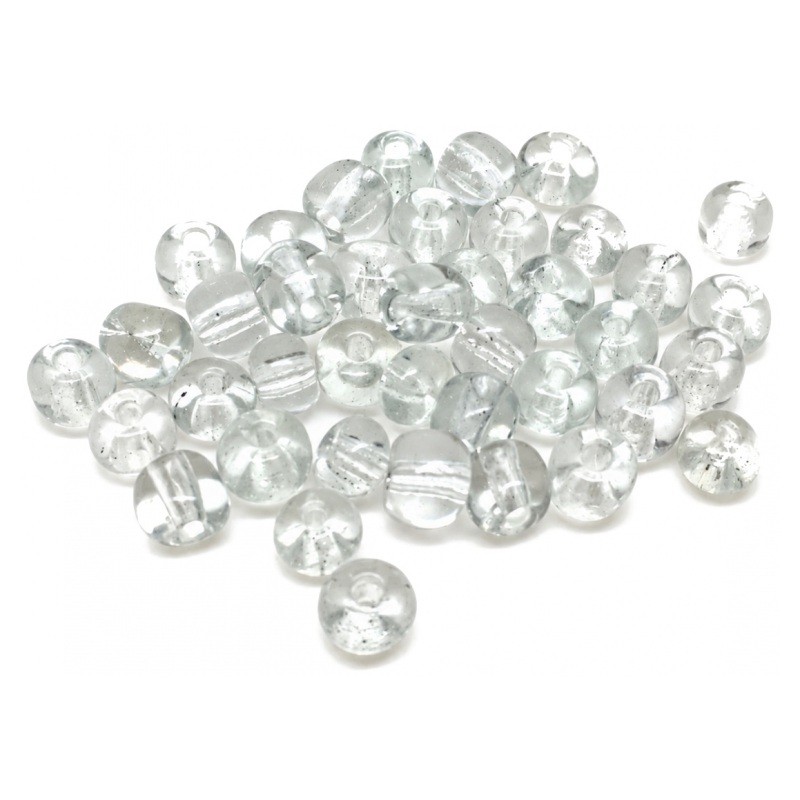 1 Sachet de 10g Perles de Rocaille en Verre Transparent 4mm