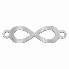 Connecteur Symbole de l’Infini en Acier Inoxydable Argenté 17x5mm pour la Création de Bijoux Fantaisie - DIY