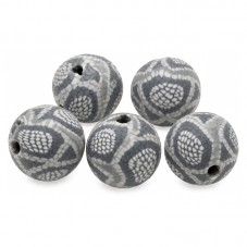15 Perles Grises en Pâte Polymère Fimo 8mm pour la Création de Bijoux Fantaisie - DIY