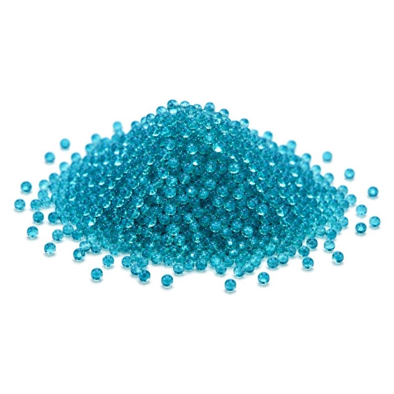 Microbilles en Verre Turquoise 1 à 1,5mm – Sachet de 10g