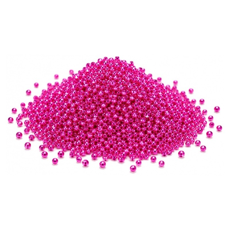Microbilles en Verre Fuchsia Métallisé 0,4mm – Sachet de 10g