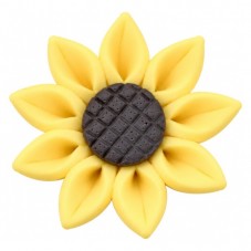 Perle Tournesol en Pâte Polymère Fimo 30mm pour la Création de Bijoux Fantaisie - DIY