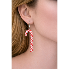 Breloque Canne à Sucre d’Orge en Pâte Polymère Fimo 53x18mm
