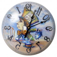 Cabochon en Verre Illustré Chapelier Fou sur Horloge 12 à 25mm pour la Création de Bijoux Fantaisie - DIY