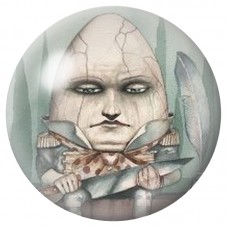 Cabochon en Verre Illustré Humpty Dumpty Gothique 12 à 25mm pour la Création de Bijoux Fantaisie - DIY