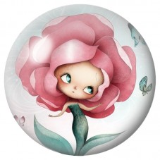 Cabochon en Verre Illustré Fleur Alice au Pays des Merveilles 12 à 25mm pour la Création de Bijoux Fantaisie - DIY
