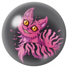 Cabochon en Verre Illustré Chat du Cheshire Rose au Sourire Éclatant 12 à 25mm pour la Création de Bijoux Fantaisie - DIY