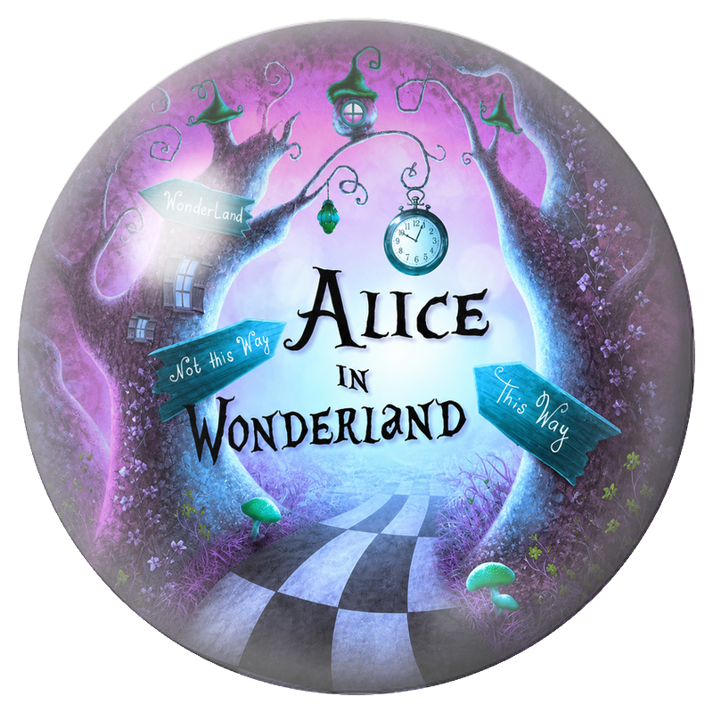 Cabochon en Verre Illustré Chemin d’Alice au Pays des Merveilles 12 à 25mm