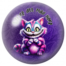 Cabochon en Verre Illustré Chat du Cheshire Rose et Bleu 12 à 25mm pour la Création de Bijoux Fantaisie - DIY
