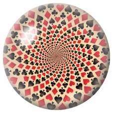 Cabochon en Verre Illustré Spirale des Symboles de Cartes 12 à 25mm pour la Création de Bijoux Fantaisie - DIY