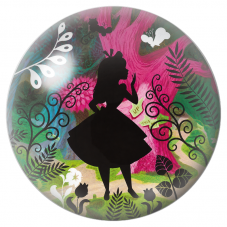 Cabochon en Verre Illustré Silhouette d’Alice dans la Forêt Rose 12 à 25mm pour la Création de Bijoux Fantaisie - DIY