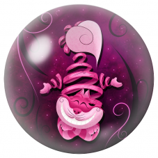 Cabochon en Verre Illustré Chat du Cheshire Rose en Spirale 12 à 25mm pour la Création de Bijoux Fantaisie - DIY