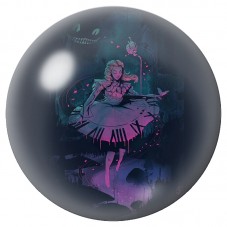Cabochon en Verre Illustré Alice Danseuse Néon 12 à 25mm pour la Création de Bijoux Fantaisie - DIY