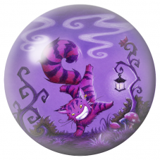 Cabochon en Verre Illustré Chat du Cheshire Acrobate Violet 12 à 25mm pour la Création de Bijoux Fantaisie - DIY