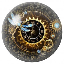 Cabochon en Verre Illustré Lapin Blanc et Horloge 12 à 25mm pour la Création de Bijoux Fantaisie - DIY